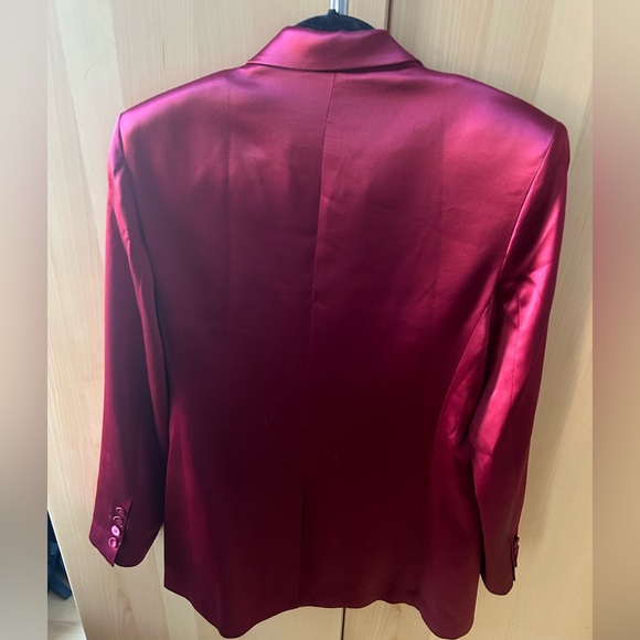 Red Satin Tie-Waist Blazer (Lattelier) - Picture 3 of 3